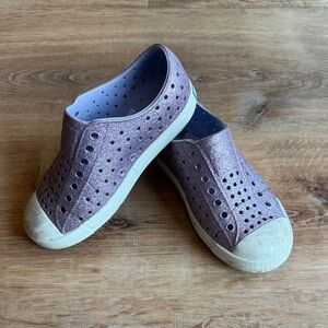 Native Sparkle Purple Slip-On Shoes